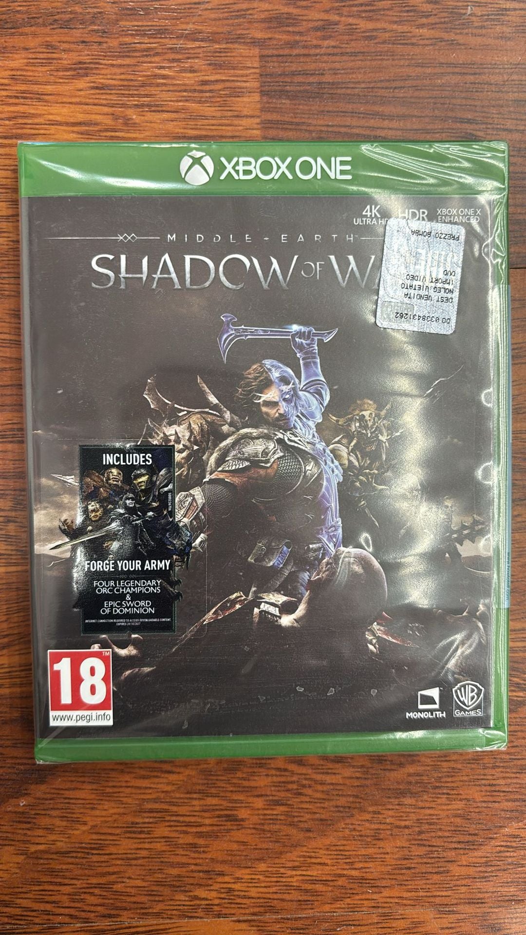 MIDDLE EARTH SHADOW OF WAR XBOX ONE UK MIDDLE EARTH SHADOW OF WAR XBOX ONE UK